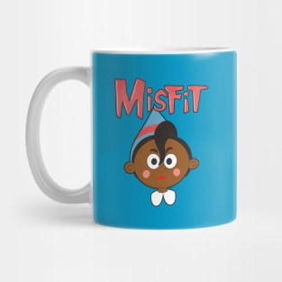 Misfit Elf 2 Blue and Red Mug